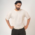 Men’s Premium Drop Shoulder Oversized T-Shirt – Solid Off White Streetwear Tees