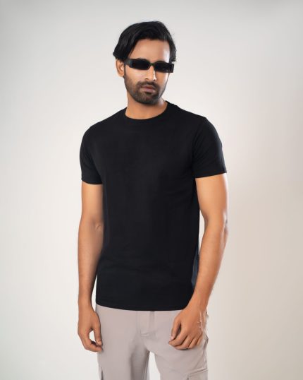 Men’s Premium Black Crewneck T-Shirt – Classic Basic Tees